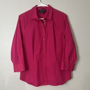 Jones New York Stretch‎ Women's Button-Up Long Sleeve Blouse Size Medium
